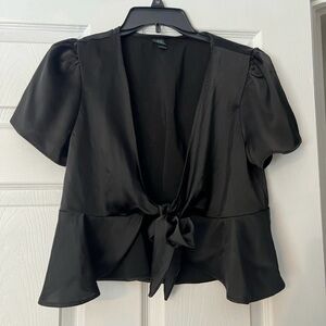 Wild Fable Black Satin Blouse